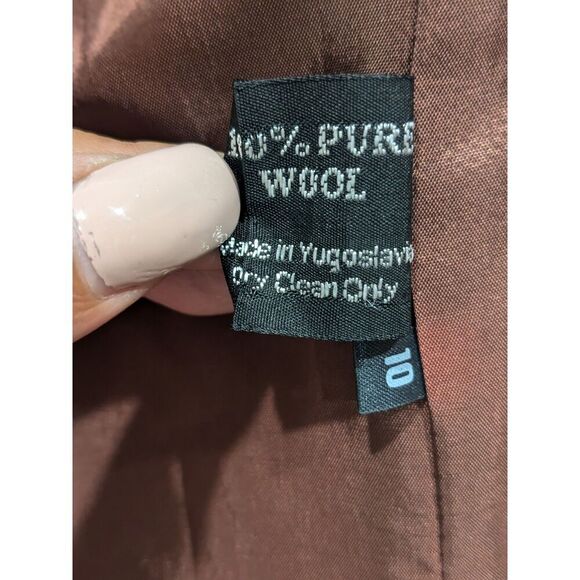 Vintage Giorgio Sant Angelo 100% Wool Houndstooth Preppy Academia Jacket, 10 - Picture 7 of 8